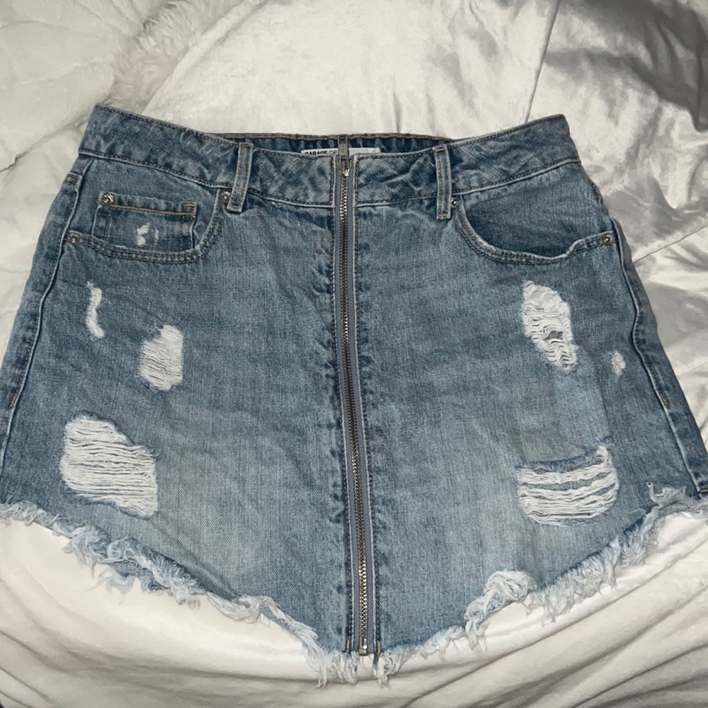 Garage denim skirt